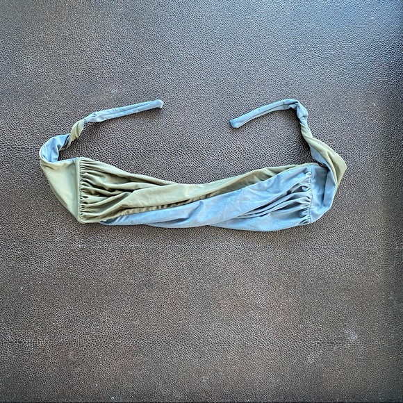 Double face, bandeau, bikini top. Gray and olive green, size S. - Picture 4 of 4